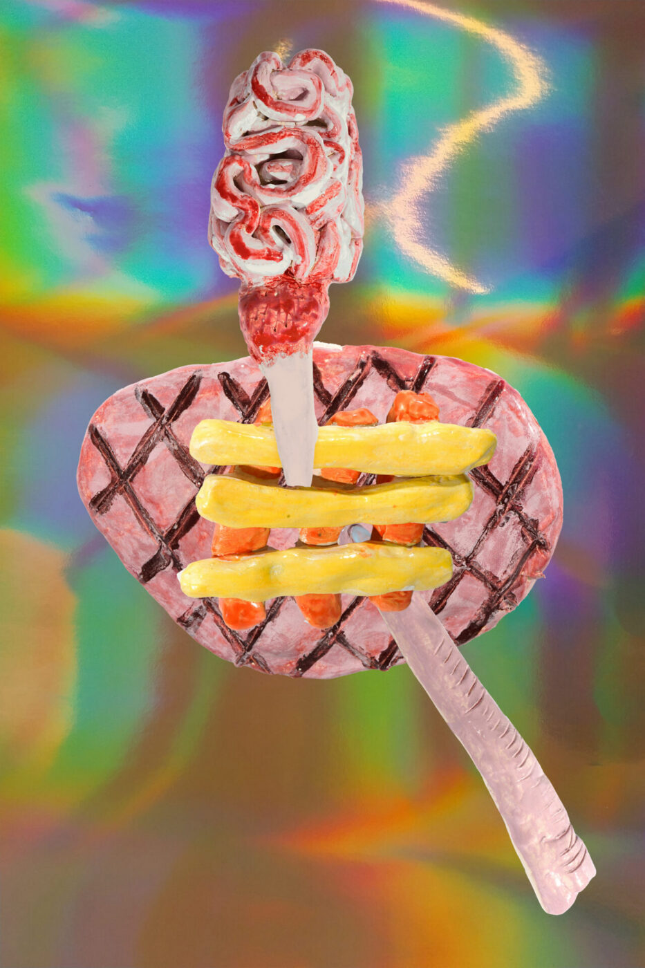 Lisa Vlaemminck, Inside the Cannibal Society Grows, 2025, collage